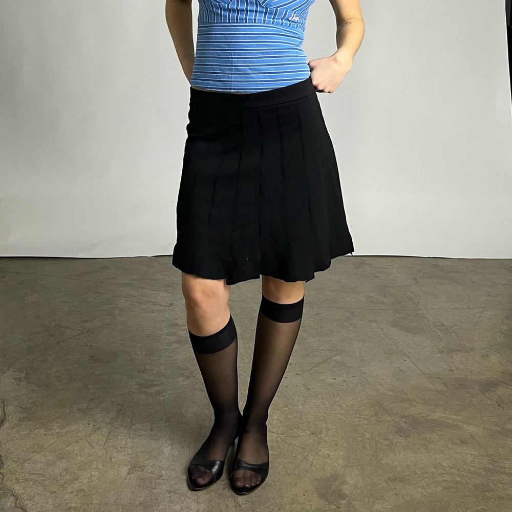 Black skirt with cut edges